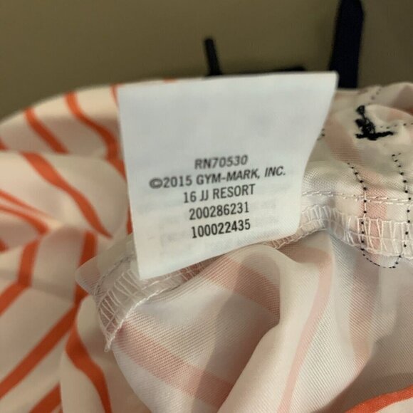 Janie & Jack Swim Trunks White Orange Stripe Anchor Nautical Boys 3-6 Months - Picture 13 of 13